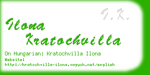 ilona kratochvilla business card